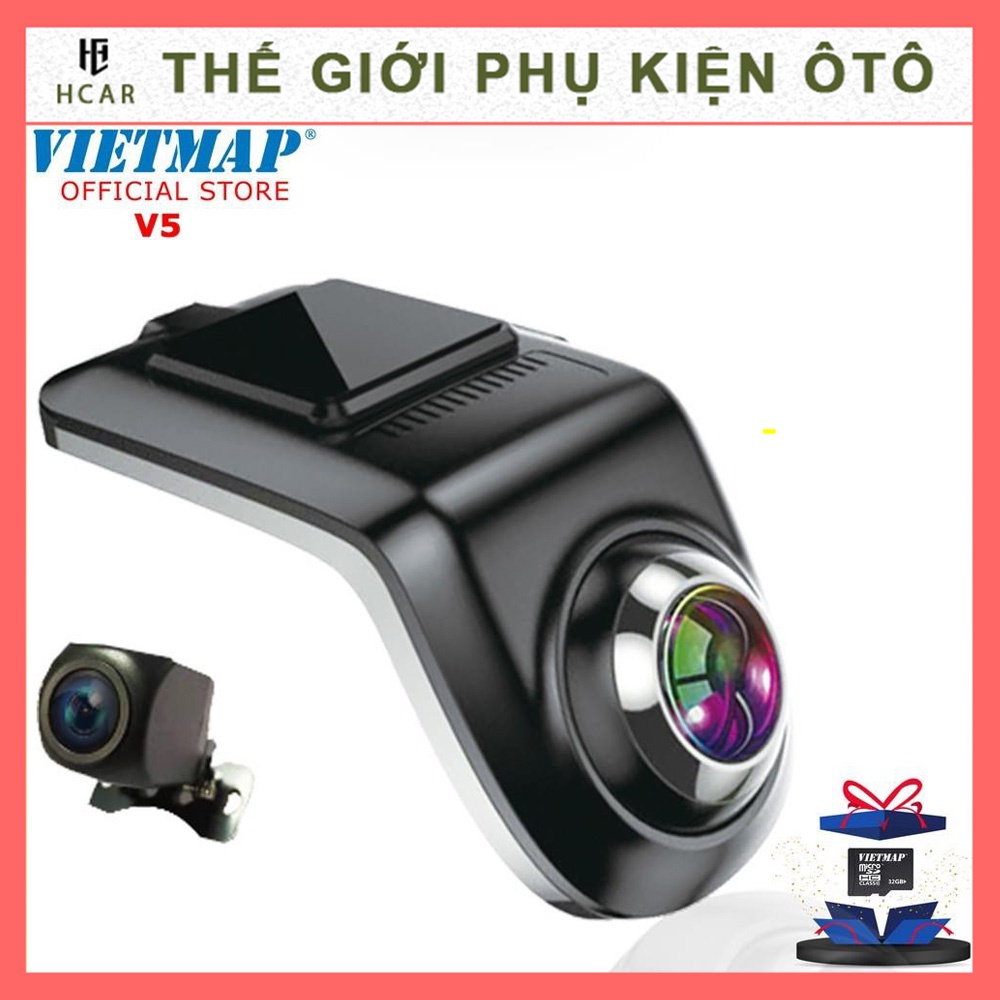 Camera Hành Trình Ô Tô VIETMAP V5 Kết Hợp Cam Lùi, Kết Nối DVD Android - Điều Khiển Giọng Nói + Tặng Thẻ 32gb | BigBuy360 - bigbuy360.vn