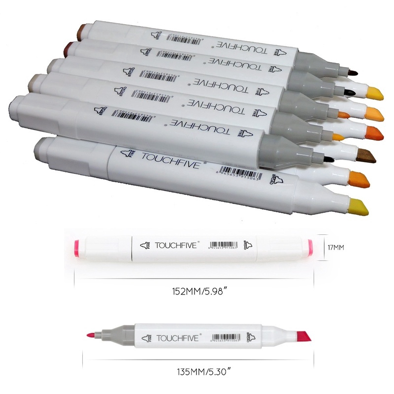 Set bút đánh dấu hai đầu gồm 24 màu thương hiệu TouchFive tiện dụng