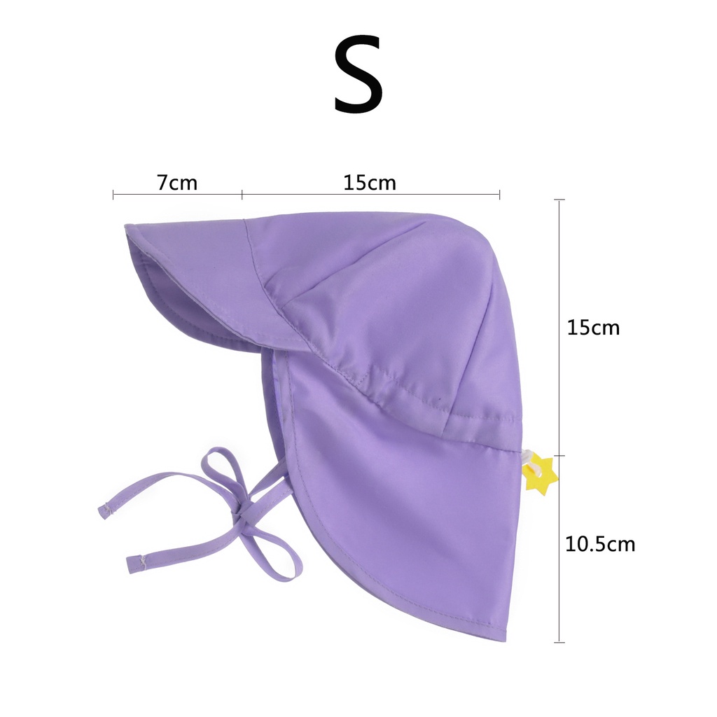 Nón Tai Bèo Chống Nắng Chống Gió Màu Sắc Tinh Khiết Có Dây Rút Dành Cho Trẻ Em Đi Du Lịch Ngoài Trời