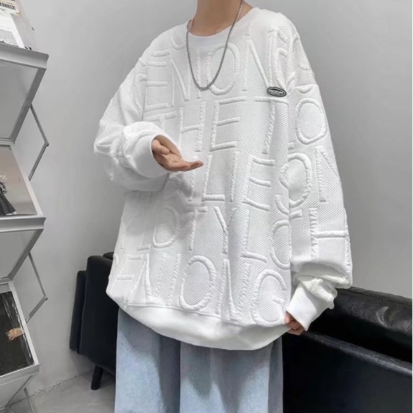 Áo nỉ nam dài tay cổ tròn thời trang Hàn áo dài tay phong cách Hàn Quốc thời trang 2 màu lựa chọn cho nam