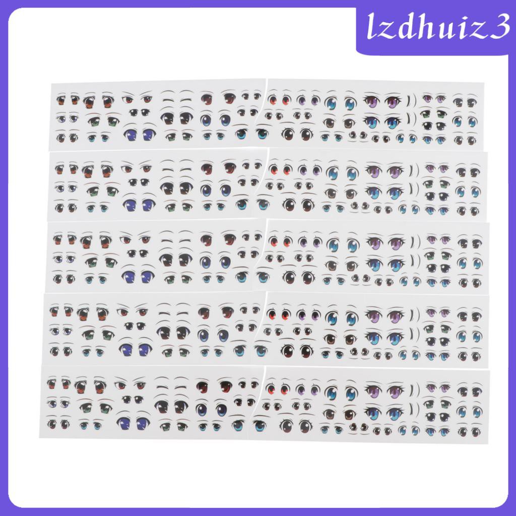 5X Cartoon Self-Adhesive Doll Eyes For DIY Scrapbooking Craft Toy Accessories