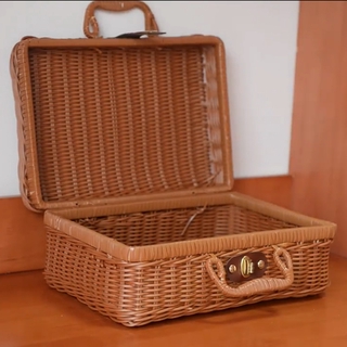 Giỏ Đan Mây Đựng Đồ Du Lịch Phong Cách Retro
