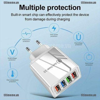 Củ Sạc Nhanh 4 Cổng Usb Qualcomm 3.0 5v
