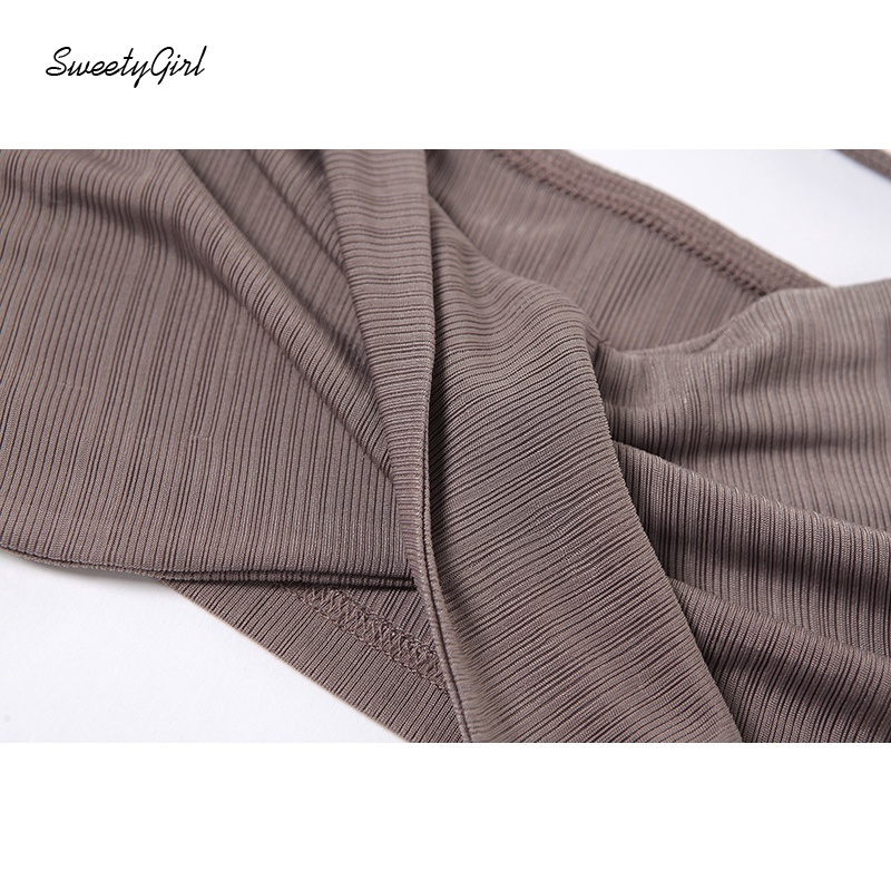 Áo croptop trễ vai tay dài dáng ôm vừa vặn màu trơn thời trang quyến rũ cho nữ