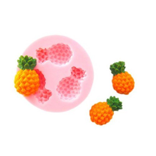 KHUÔN SILICON 3 QUẢ DỨA NHÍ