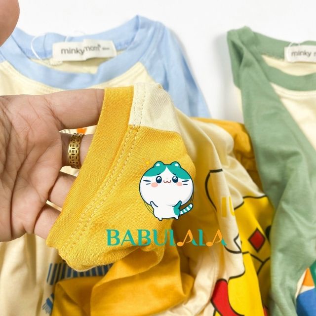 Bộ Dài Tay Thun Lạnh Minky Mom Chính Hãng Cho Bé Gái Bé Trai 1 2 3 4 5 6 7 8 Tuổi-Đồ Bộ Cho Bé-BABULALA-DT15