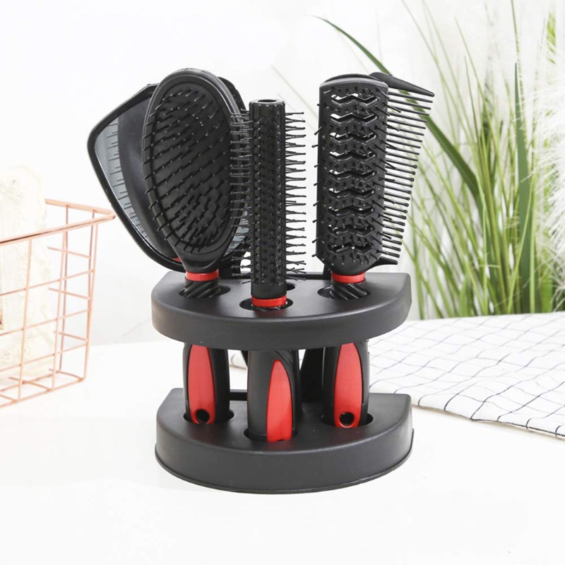 Set 5 Lược Chải Tóc Tạo Kiểu Có Giá Đỡ Gương Dành Cho Nam Nữ YOUYO