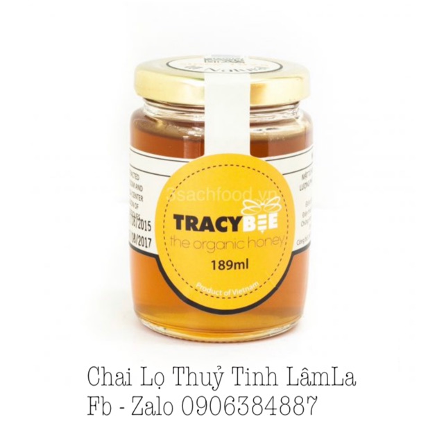 Hũ Thuỷ Tinh Tròn Nắp Thiếc 189ml | Đựng Thực Phẩm , Gia Vị , Mật Ong