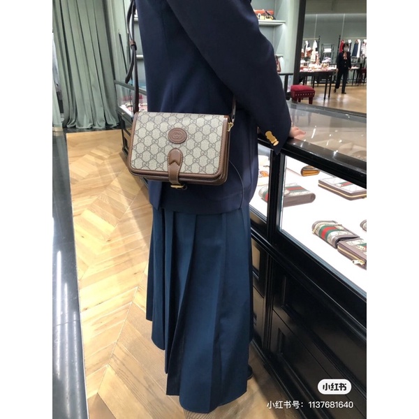 Túi đeo chéo nữ thương hiệu Gucci GG/GC Supreme Retro mẫu mới cao cấp da thật