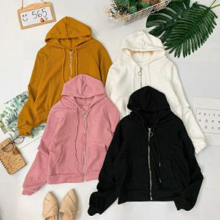Áo khoác hoodie trơn QC (Ảnh thật)