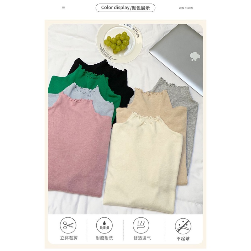 Áo Len Nữ Dài Tay Cổ Lọ Thời Trang Hàn