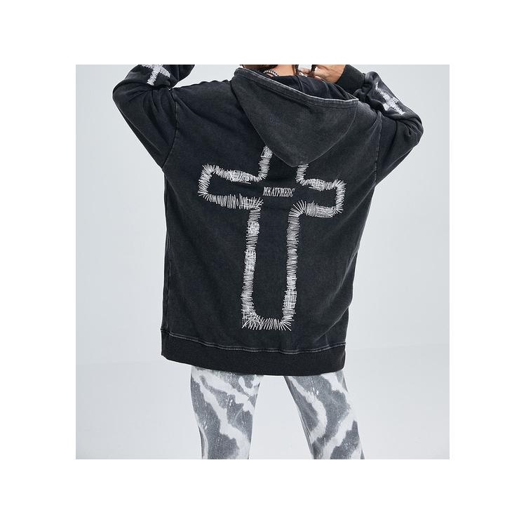 Xpkaeax Áo Hoodie dáng rộng cỡ lớn thời trang