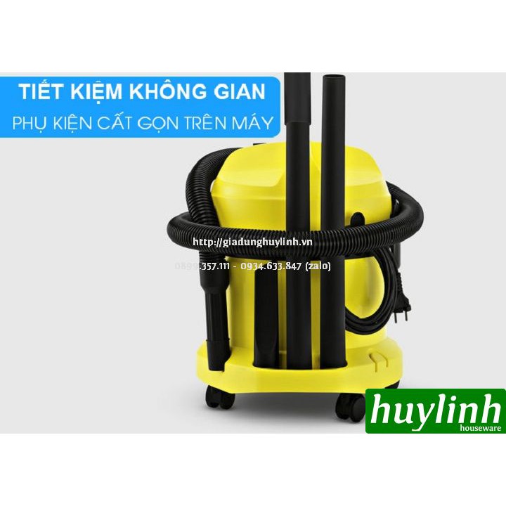 [Mã ELHAMS5 giảm 6% đơn 300K] Máy hút bụi Khô và Ướt Karcher WD2 Cartridge - Tặng kèm bộ 5 túi lọc bụi giá 220.000