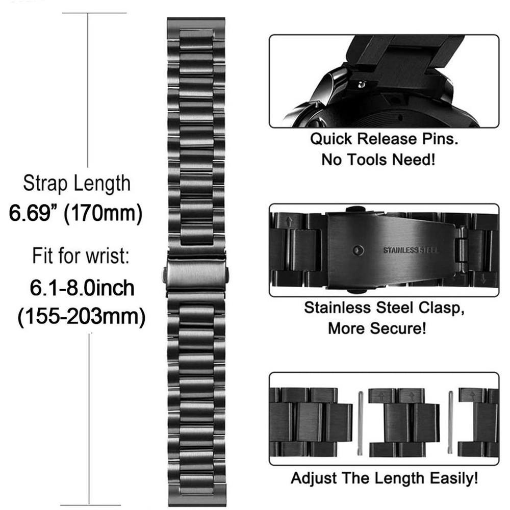Dây Đeo Inox Cho Đồng Hồ Thông Minh OPPO Watch Free