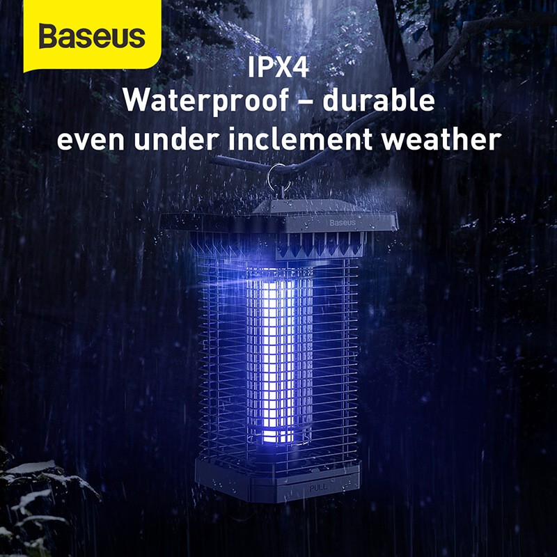 Đèn bắt muỗi diệt côn trùng chống mưa gió ngoài trời trong nhà bắt muỗi cực hiệu quả chính hãng Baseus