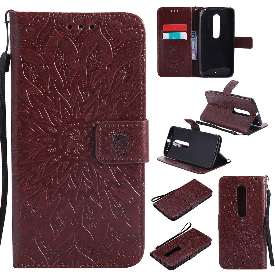 Case for Motorola Moto X Style Sunflower leather cover phone shell