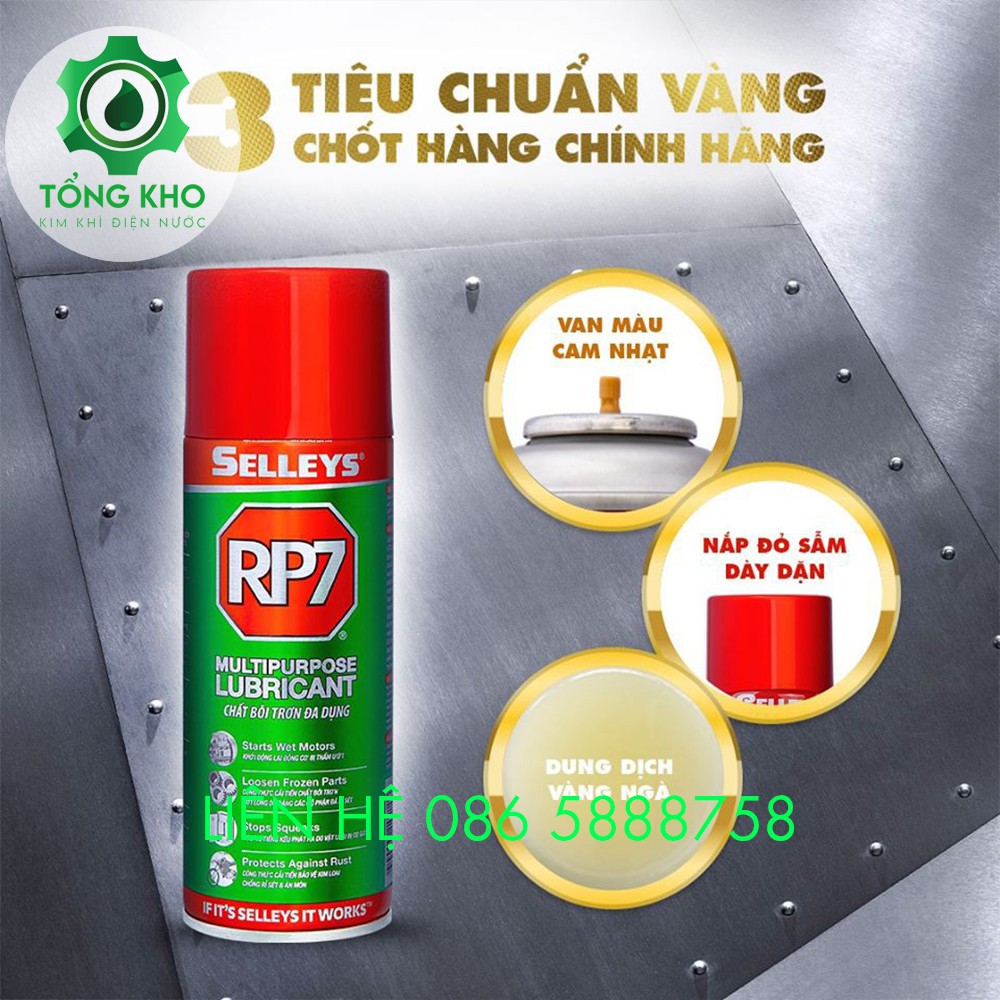 Dầu xịt chống gỉ sét và bôi trơn RP7 150g, 300g hàng chính hãng - Tổng kho kim khí điện nước