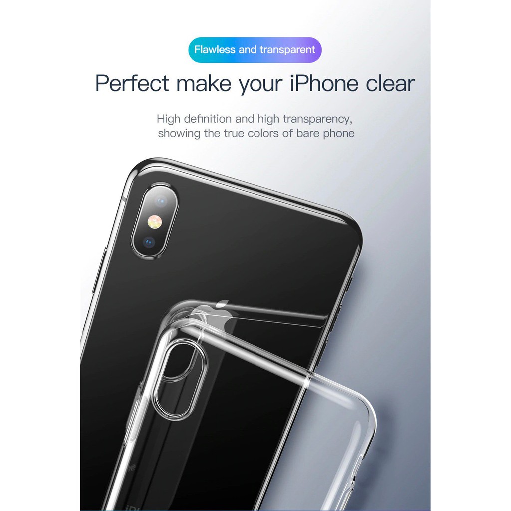 Ốp lưng iPhone XR/ XS Max dẻo trong suốt chống bụi Simplicity hãng Baseus