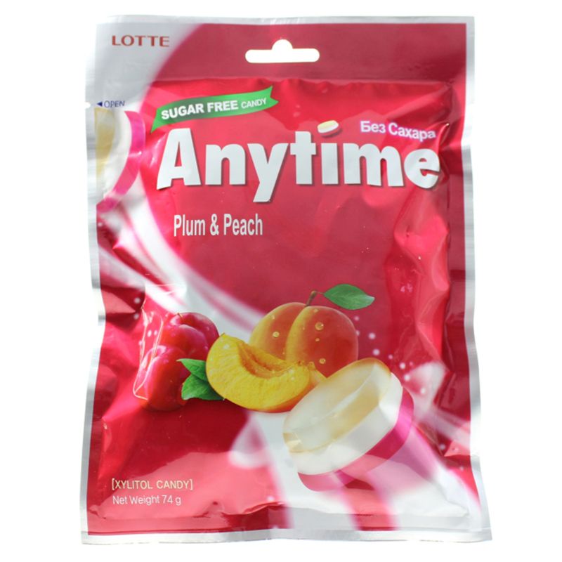 Kẹo Lotte Anytime Mix Vị Chanh/ Bạc Hà/Mận Đào/Bluemarine 74gam