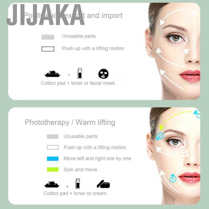 Jijaka Light Therapy Beauty Machine  3 Colors Pratical Skin Rejuvenation Multi‑functional for Woman Cleansing Care Lady