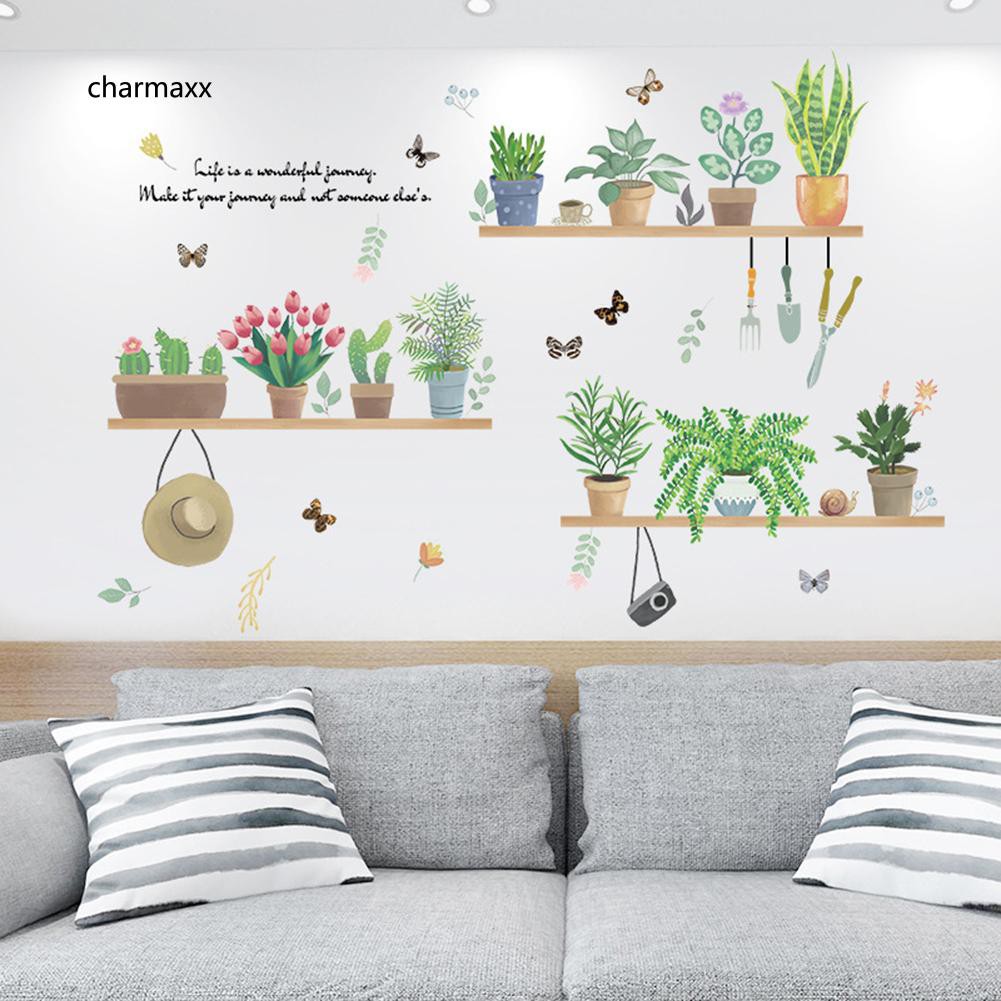 Miếng dán tường trang trí nội thất hình cây cảnh xinh xắn | BigBuy360 - bigbuy360.vn