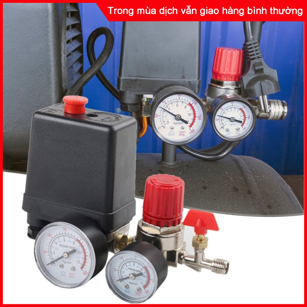 Van Điều Chỉnh Áp Suất Máy Nén Khí Nhỏ Van Điều Khiển Chuyển Đổi Với Đồng Hồ Đo