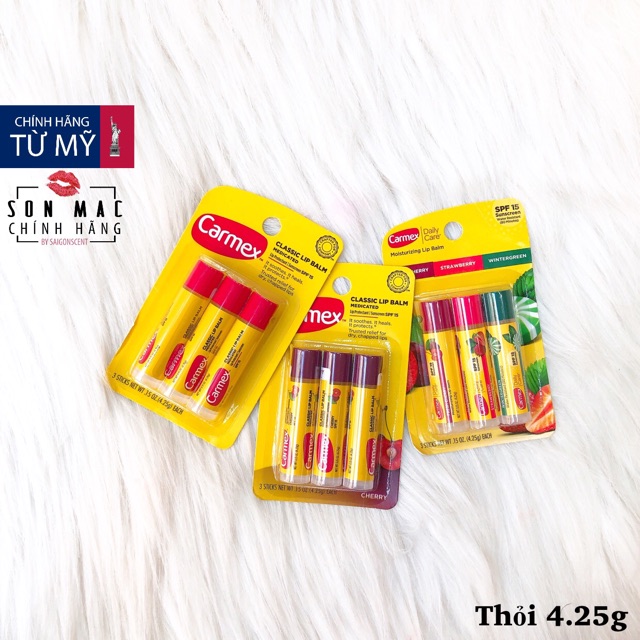 [PHÂN LOẠI] Son dưỡng không màu dạng sáp Carmex 4.25g/1 thỏi | BigBuy360 - bigbuy360.vn