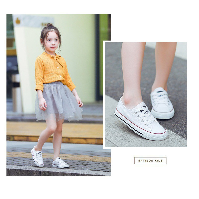 Giày Thể Thao Canvas Unisex Cho Bé