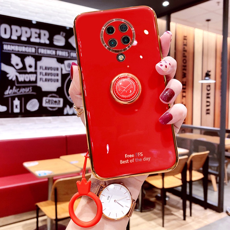 Ốp Điện Thoại Mềm Lung Linh Sang Trọng Gắn Nhẫn Đỡ Nam Châm Cho Xiaomi Redmi K30 Ultra K30S K30 5G K30 Pro