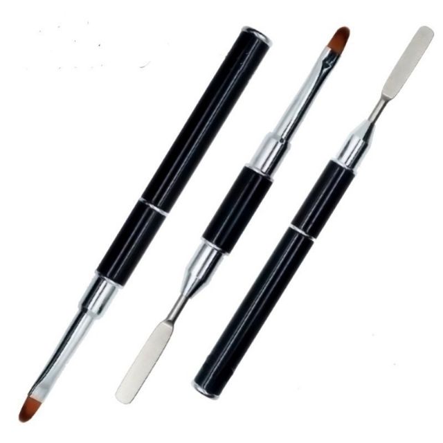 Cọ đắp gel 2 đầu - cọ đắp gel gôm làm nail chuyên dụng