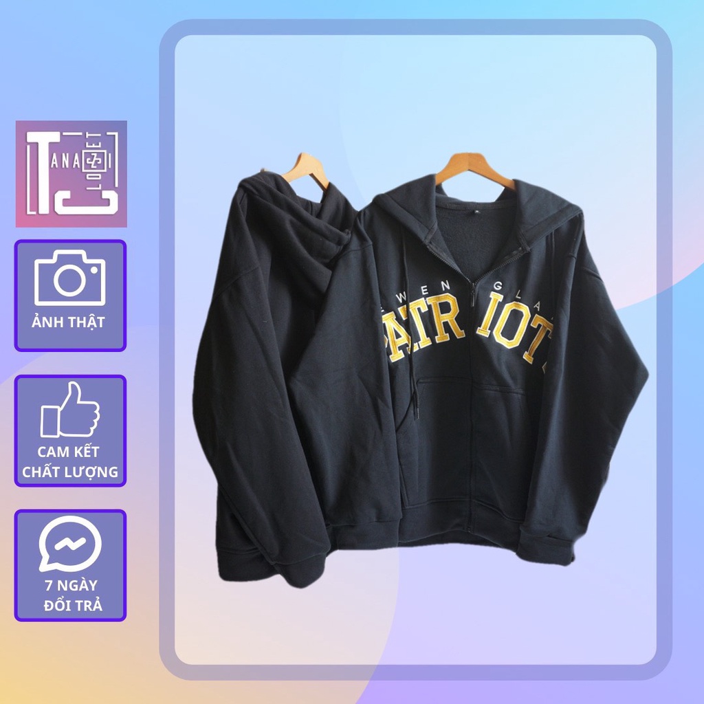 [sẵn] Áo khác tay dài form rộng thêu chữ PATR (ảnh thật tại shop) Tanazi Closet