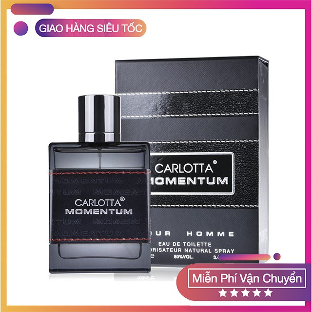 Nước hoa nam Carlotta momentum Hương Liệu Pháp lưu hương 8 tiếng tặng kèm nước hoa hãng 5ml | Thế Giới Skin Care