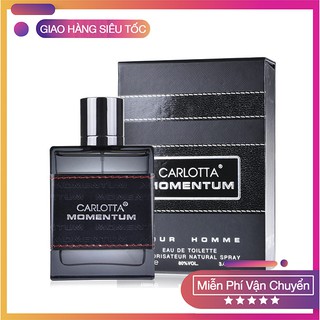 Nước hoa nam Carlotta momentum Hương Liệu Pháp lưu hương 8 tiếng tặng kèm nước hoa hãng 5ml