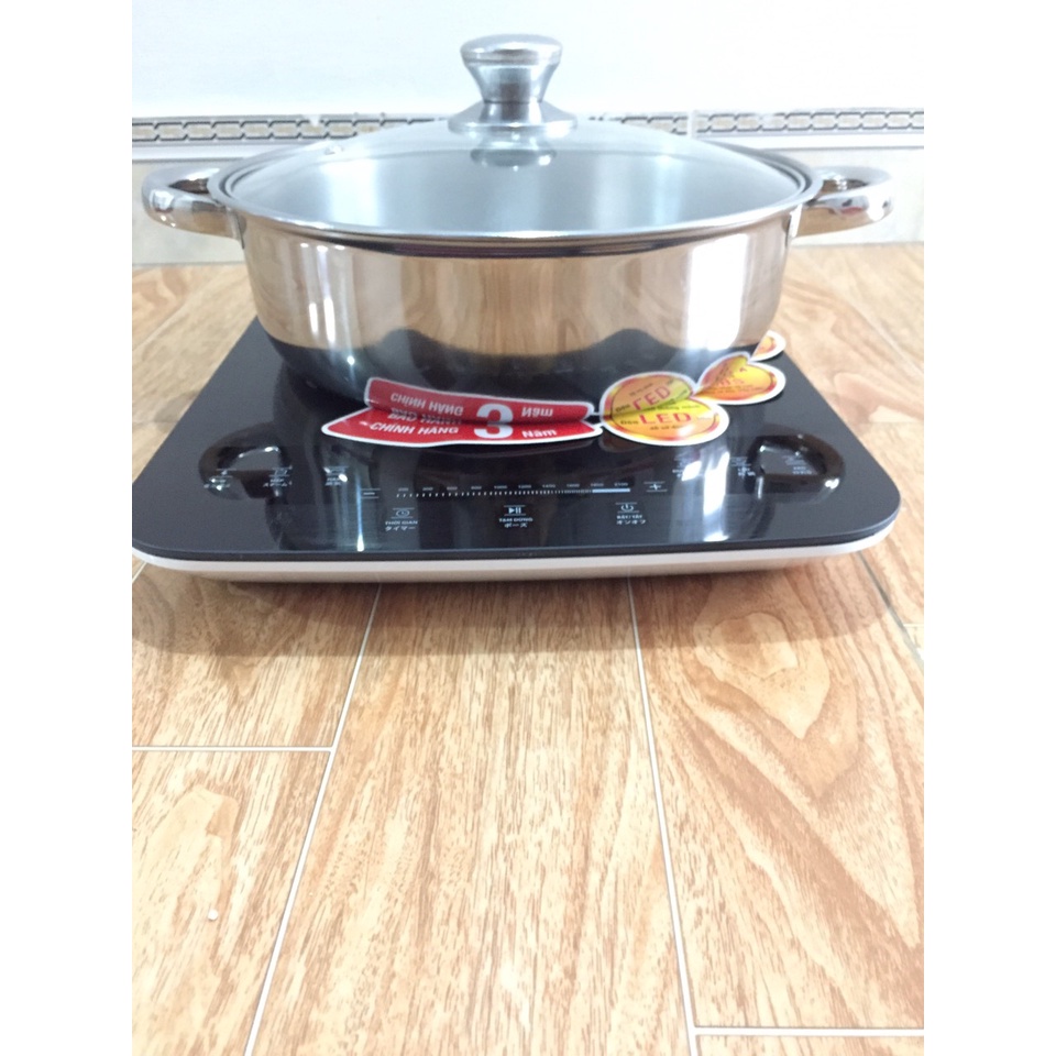 Bếp từ đơn Sato BT044, Siêu cao cấp nhất thị trường Việt Nam, Bảo hành chính hãng 03 năm, Tặng kèm nồi lẩu D30 Siêu đẹp