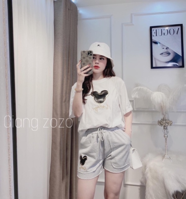 [Giá Xả Kho Cắt Lỗ] -Bộ Mặc Nhà Thêu Mickey | BigBuy360 - bigbuy360.vn