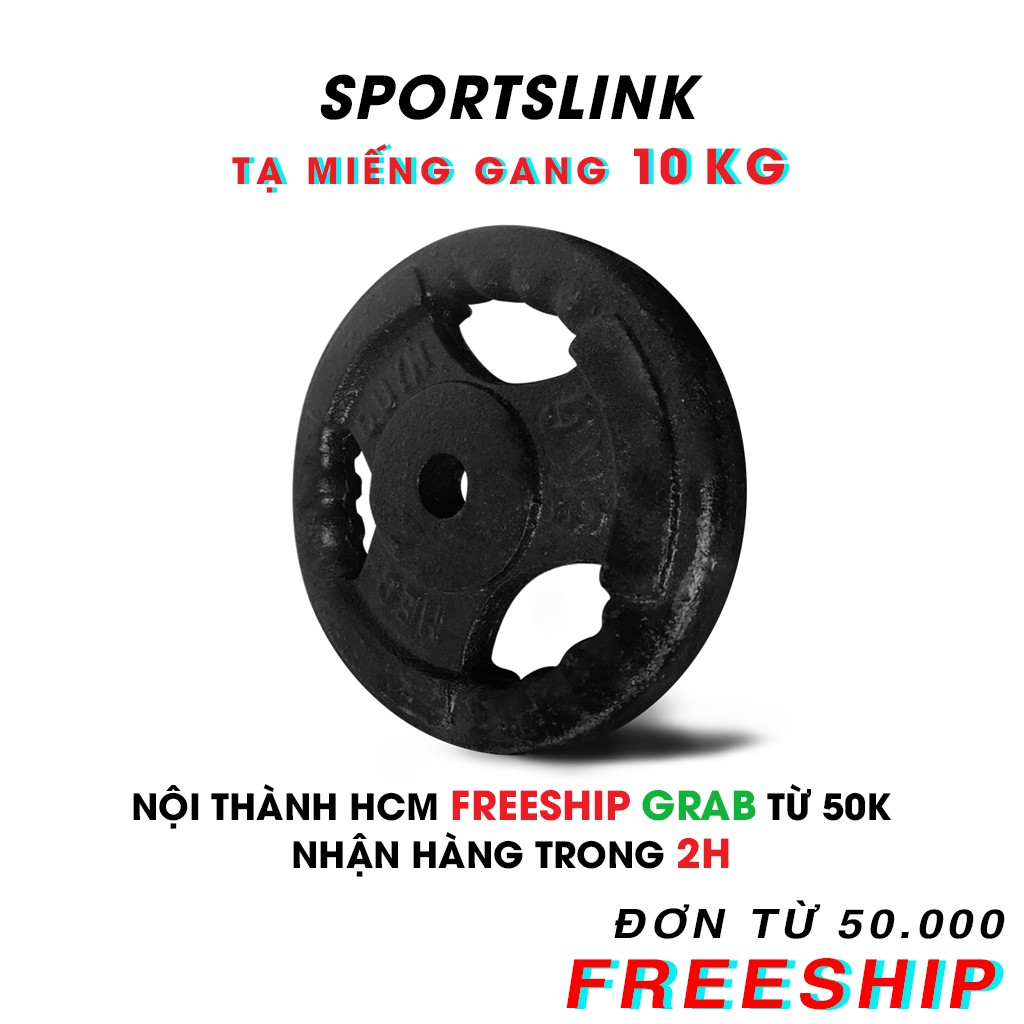 [ FREESHIP ] Tạ MIẾNG gang 10kg (Đen)