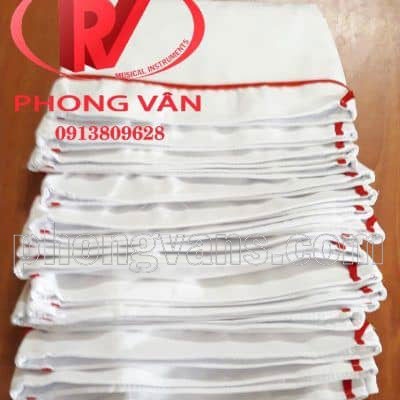 Mũ nón ca lô vải kaki trắng viền đỏ