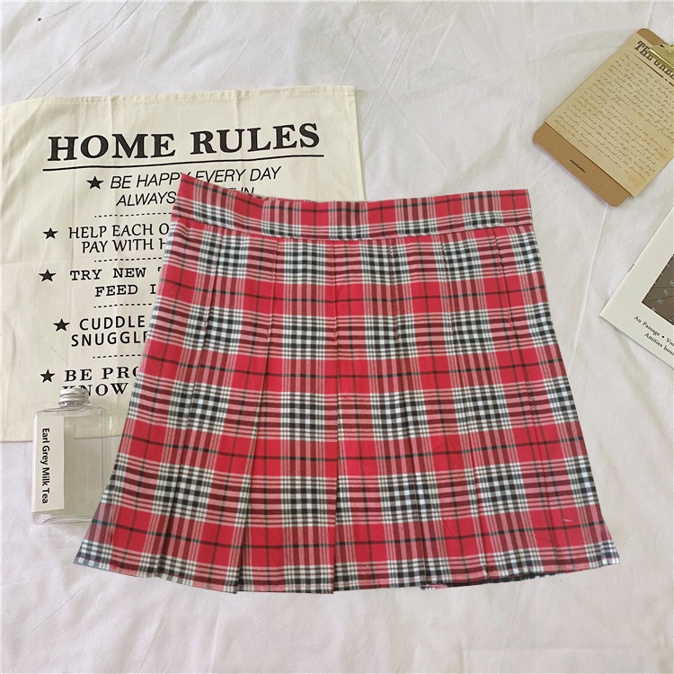 Chân váy tennis xếp ly caro dáng xòe có quần lót trong mã VayTenis-Caro - Kyotstore