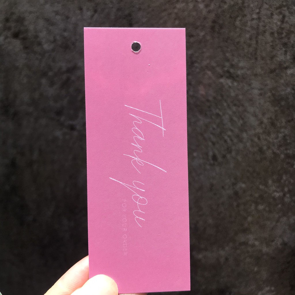 NHÃN MÁC TAG QUẦN ÁO giúp nâng cao thương hiệu quần áo - Giấy bìa cứng cán màng sang trọng 100 cái mẫu 18