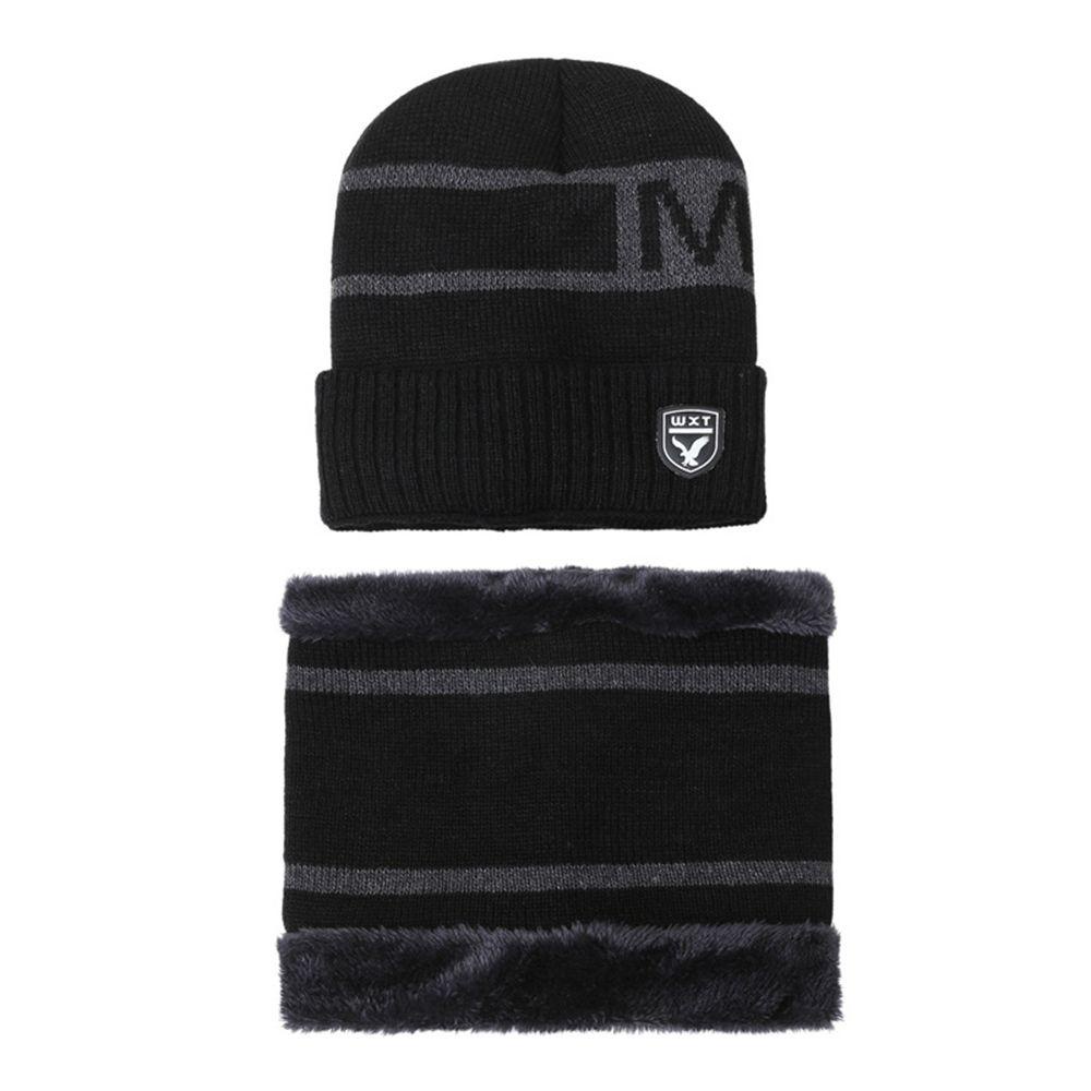 Mũ Beanie Dệt Kim Dày Dặn Giữ Ấm Cho Nam Nữ
