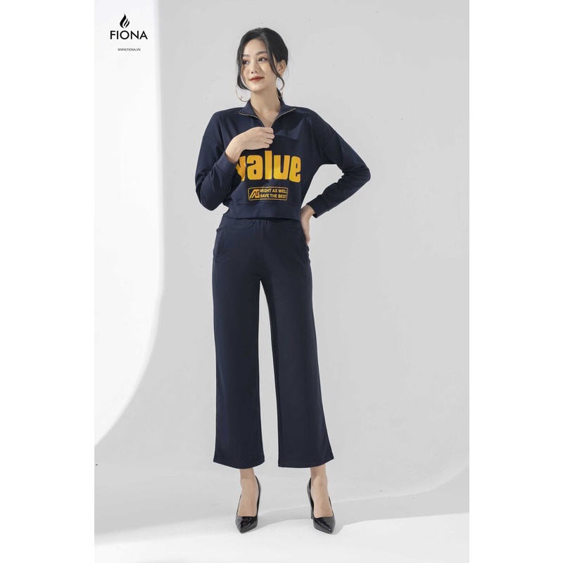 Quần nỉ nữ ống suông FIONA, quần dài nữ thu đông F320775