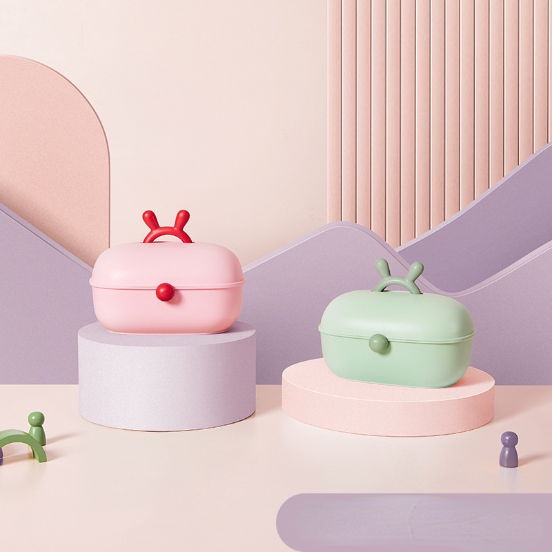 Hộp Đựng Trang Sức/Dây Buộc Tóc Nhiều Tầng Họa Tiết Hoạt Hình Dễ Thương