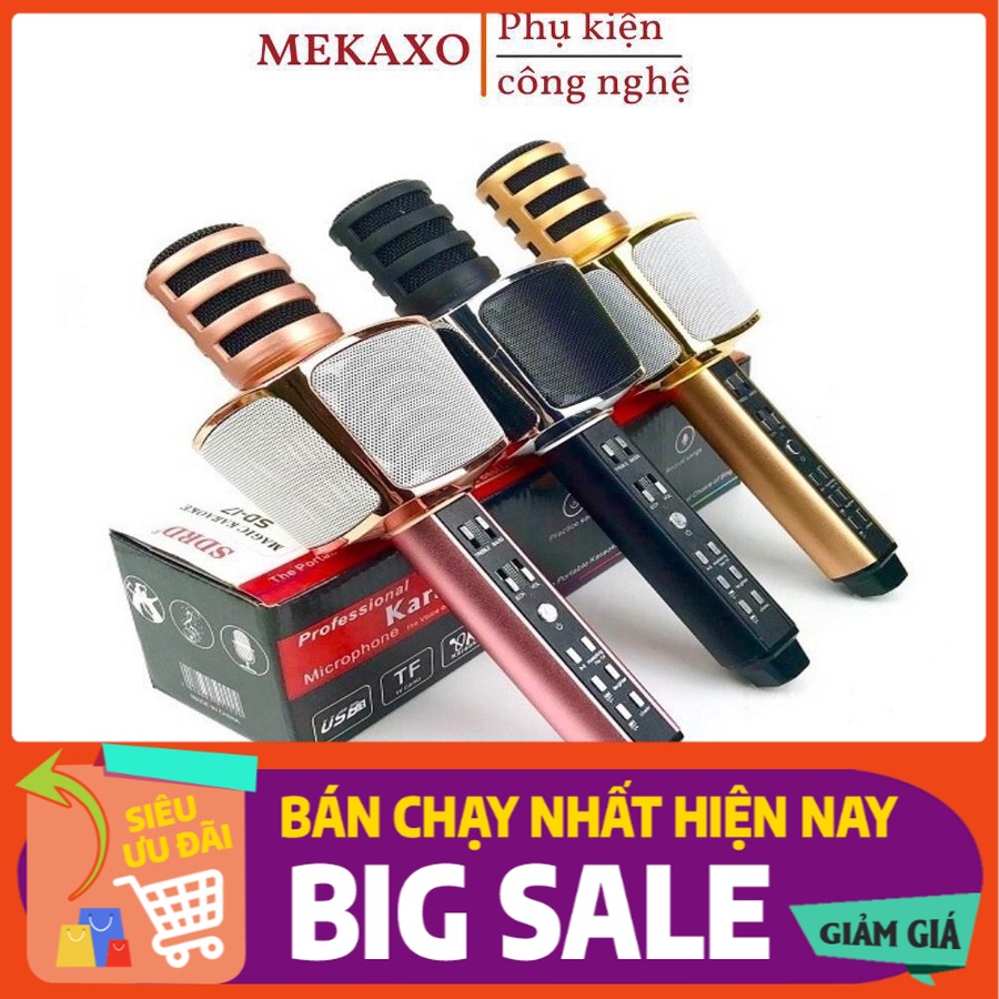 {GIÁ RẺ} Mic karaoke không dây cầm tay SD-17 -Micro hát karaoke bluetooth âm thanh chuẩn ( Hàng loại1) hát cực
