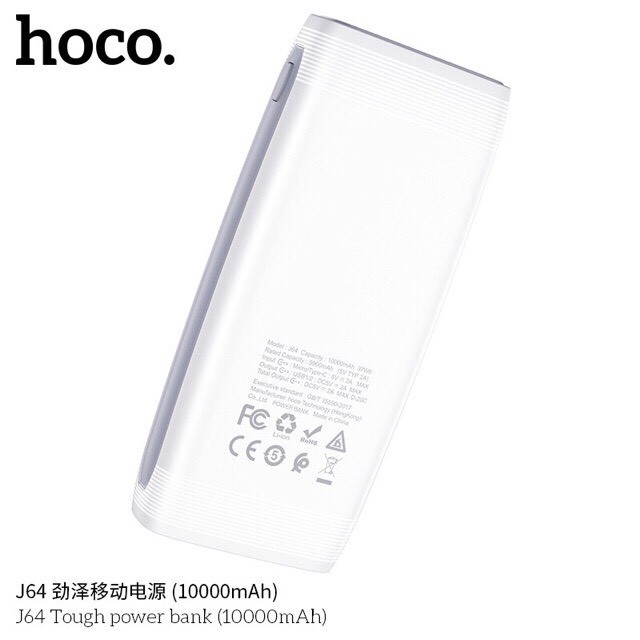 Pin sạc dự phòng Hoco J64 10000mah 2 cổng USB 2.0A có đèn led