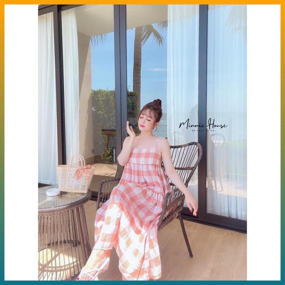 Set Nữ, Set Váy 2 Dây Kẻ Caro Siêu Xinh Siêu Cute Hàng QC Đẹp Loại 1 | BigBuy360 - bigbuy360.vn