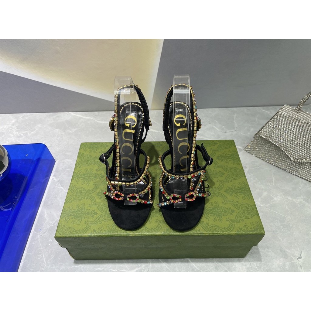 Giày cao gót nữ da thật thời trang cao cấp Gucci GG GC phong cách sang trọng, cổ điển