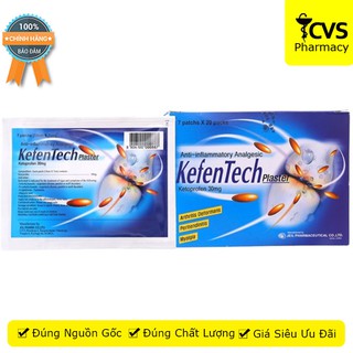 Cao dán KefenTech Plaster 1 Gói 7 miếng - giảm đau khớp CVSpharmacy