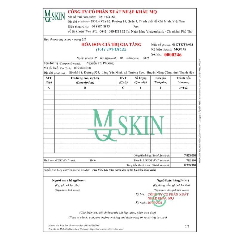 [Chính Hãng] Serum Thay Da Nhân Sâm MQ Skin Chính Hãng | BigBuy360 - bigbuy360.vn