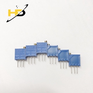 Linh Kiện Điện Tử, Bộ 5 Biến Trở Vi Chỉnh 3296 10K VR-103, Chiết Áp Baoter Vuông 103