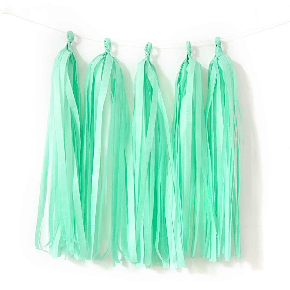 Set 5 Dây Tua Rua Giấy Màu Sắc Cầu Vồng Trang Trí Tiệc Cho Bé